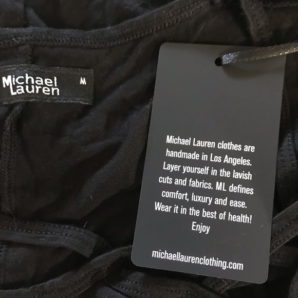 Michael Lauren black midi dress size M - NWT - Picture 9 of 9